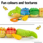 The Cuddle Croc, Musical Stuffed Infant Activity Toy with Teether, Rattle & Crinkles - Image 5