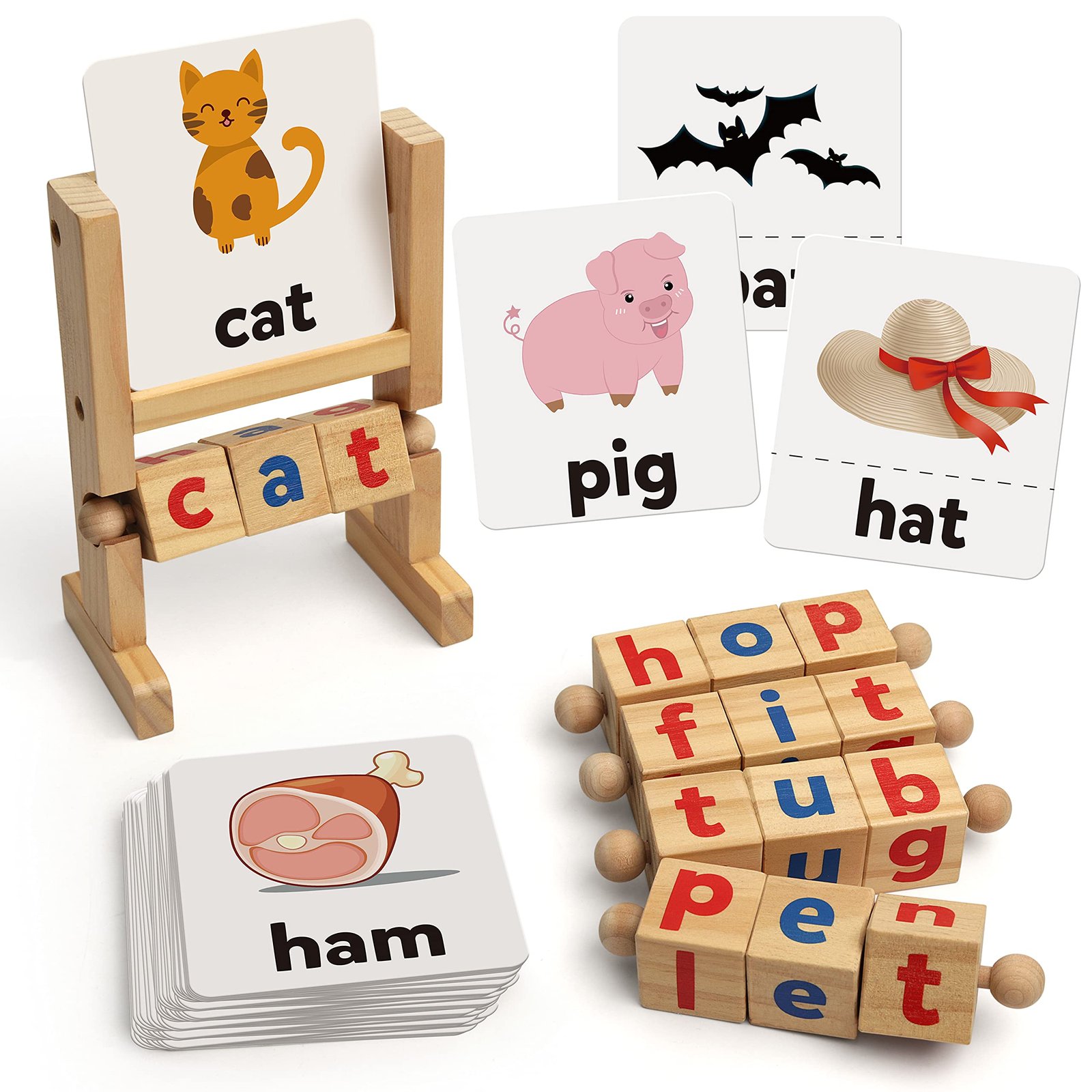 81ddyJHW0TS.jpg Wooden Reading & Spelling Game - Image 1
