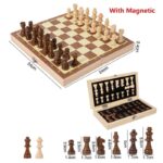 Magnetic Folding Wooden Chess Set – Travel Board Game with Storage - Image 6
