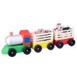 Wooden Toy Fire Truck & Car Transport Vehicle Set for Kids  - Image 8