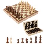 Magnetic Folding Wooden Chess Set – Travel Board Game with Storage - Image 7