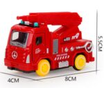 Children’s Mini Alloy Pull Back Car Set - Fire Truck, Excavator & Toy Vehicles  - Image 2